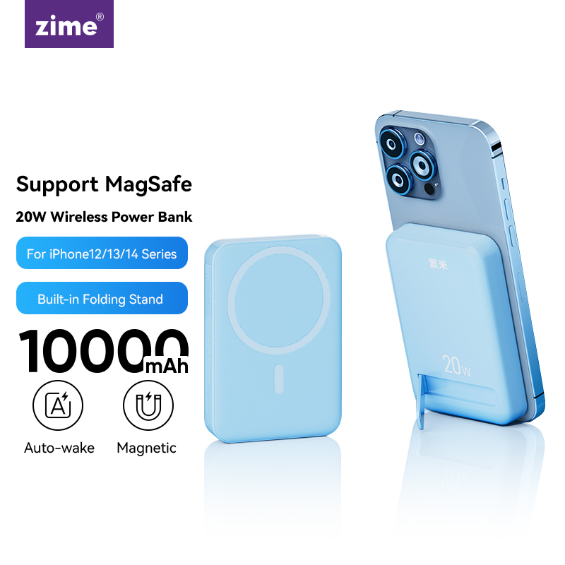 Zime WS-T156P — پاوربانک حرفهای با شارژ سریع و بیسیم